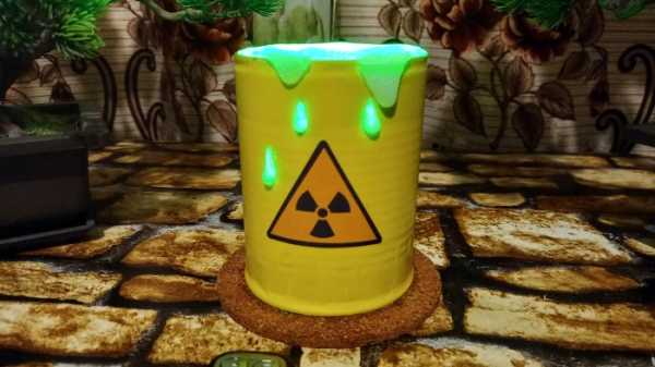 Как сделать светильник в виде радиоактивной бочки