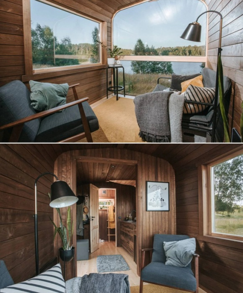 Гостиная порадует фантастическим обзором и расслабляющей атмосферой (Nature Pod).