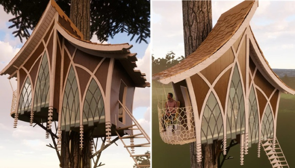 Фантастический домик для отдыха предназначался для семьи из Северной Калифорнии (Rivendlle).