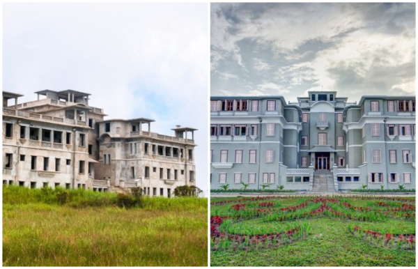 «Bokor Palace» до и после  рестоврации. 