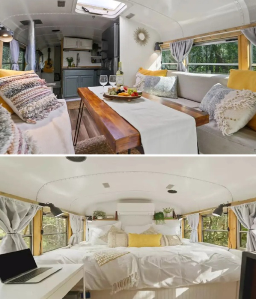 Навіть старий автобус може стати затишним будиночком для відпочинку. Даже старый автобус может стать уютным домиком для отдыха.