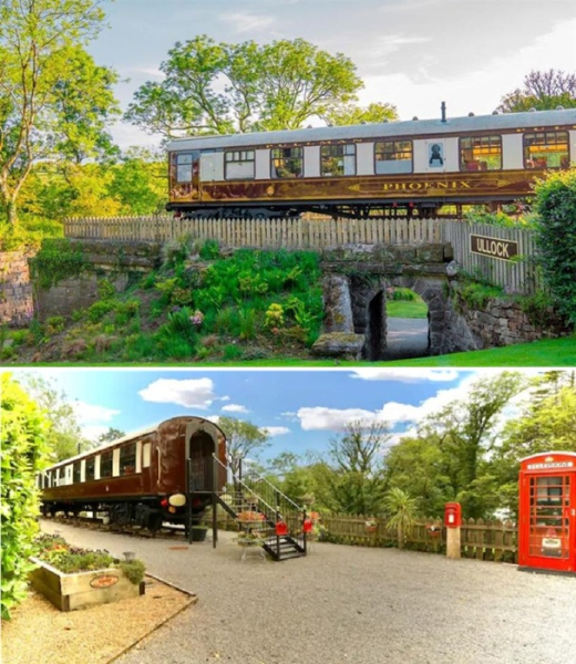 Відреставрований пульманівський вагон (Камбрія, Великобританія). Отреставрированный пульмановский вагон (Камбрия, Великобритания).