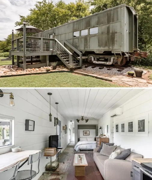 Історія, як і інтер'єр старого вагона Platform 1346, зачаровує. История, как и интерьер старого вагона Platform 1346, завораживает.