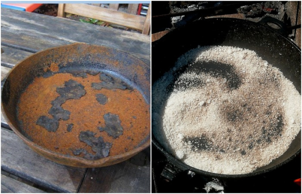 Прокалите соль на сковороде, чтобы ушли «рыжики»