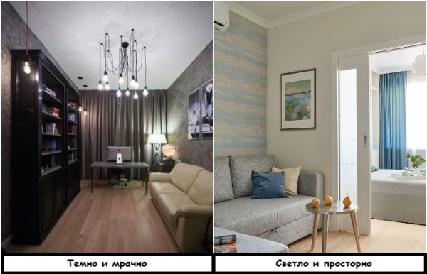 Выбирайте светлые оттенки для интерьера гостиной