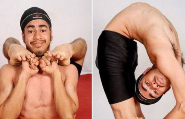 Резиновый мальчик из Индии.