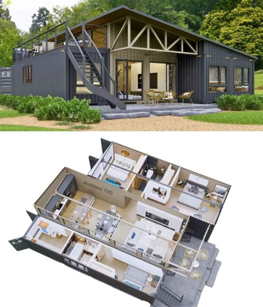 Контейнерный дом и его планировка.