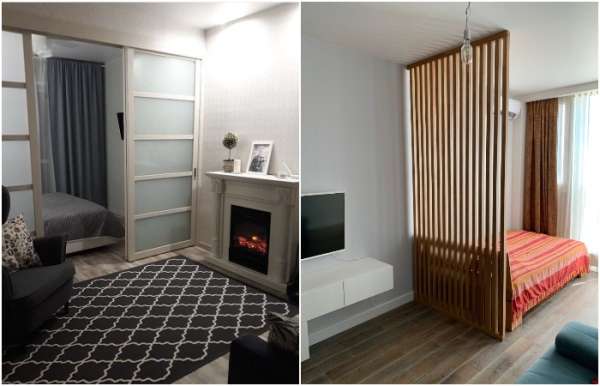 Используйте рейки или раздвижную перегородку