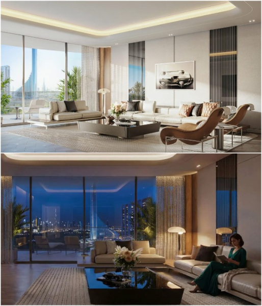 Брендовый интерьер гостиной.