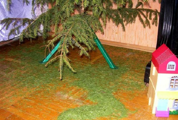 Иголки лучше сметать веником. / Фото: yaplakal.com