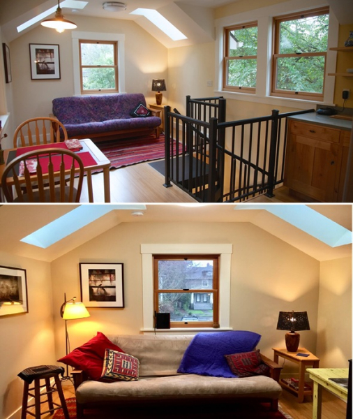 Светлая и просторная гостиная.