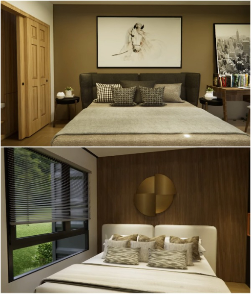 Спальные комнаты.