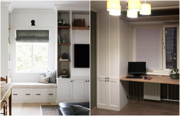 Шкаф может быть открытым или закрытым