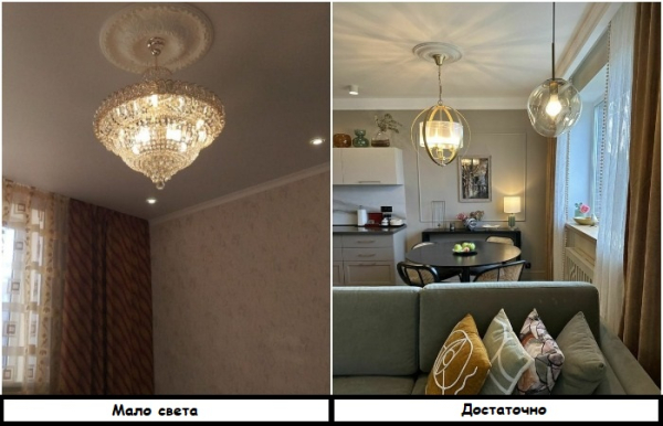 Освещение должно быть многоуровневым