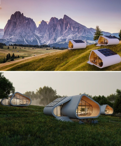 Модульные хижины могут быть автономными.