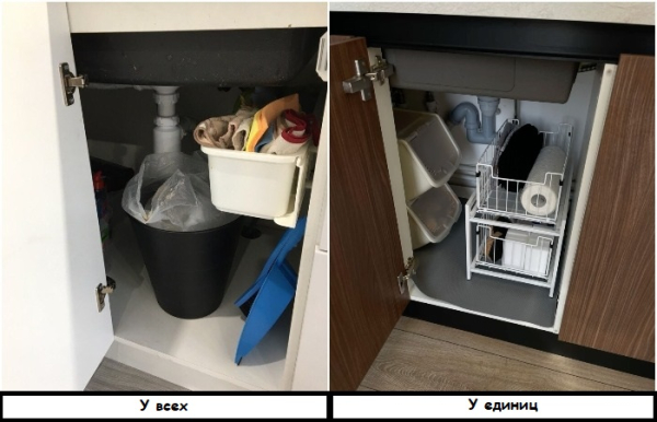 Храните под мойкой не только мусорное ведро