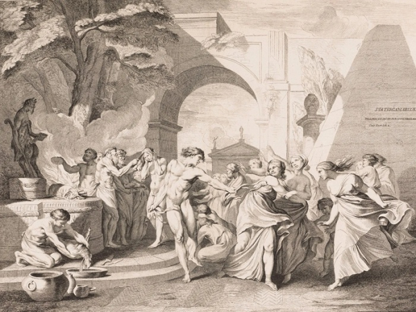 Языческий праздник Луперкалий в Древнем Риме, гравюра 18 века. /Фото: britannica.com