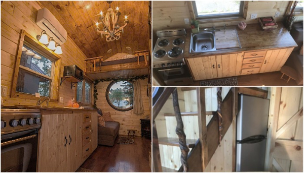 Кухня оформлена у сільському стилі. Кухня оформлена в деревенском стиле.