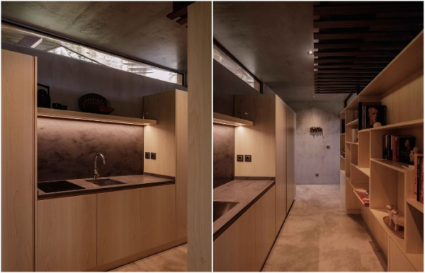Кухонный уголок в мебельном блоке (Douro Wood House).