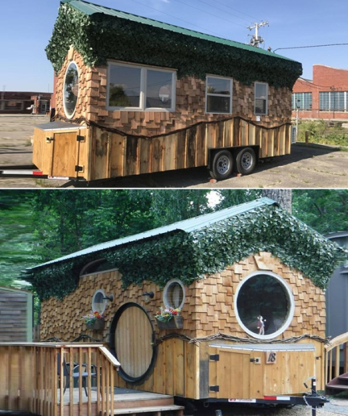 Яскравий мобільний будиночок. Колоритный мобильный домик.