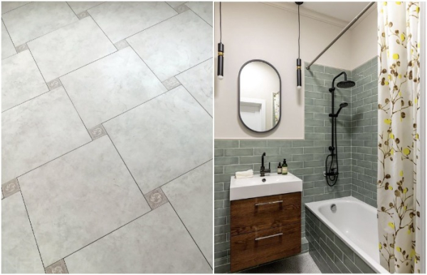 Варіанти укладання плитки на підлозі та на стінах Варианты укладки плитки на полу и на стенах