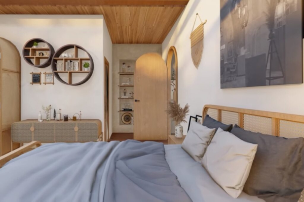 Уютная спальня. | Фото: tinyhouseuniverse.com.