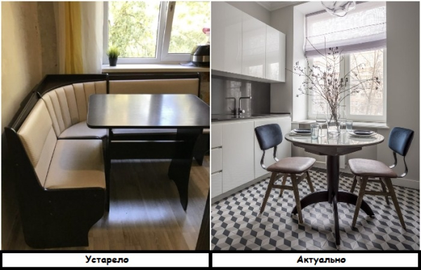 Как выглядят современные и устаревшие кухни