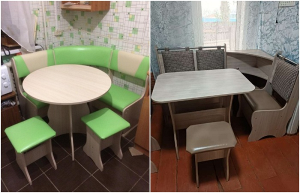 Примеры устаревших кухонных уголков