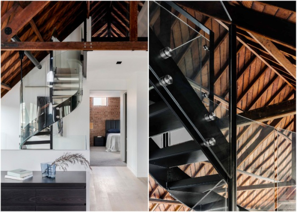 Сходи, що ведуть на другий рівень The Church Residence. Лестницы, ведущие на второй уровень The Church Residence.