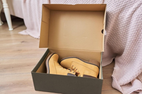 Положите ботинки в картонную коробку. / Фото: ru.freepik.com