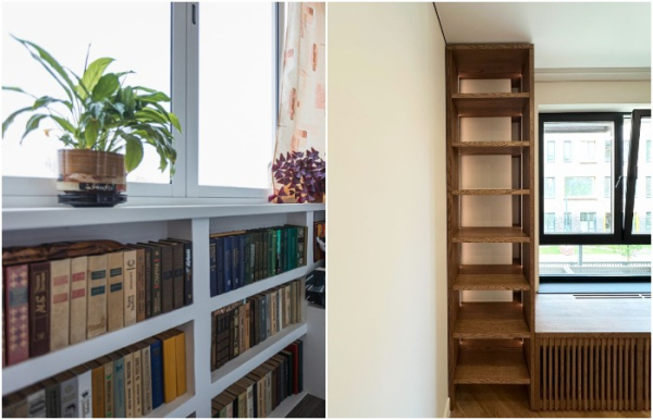 Книги можно как закрыть дверцей, так и не закрывать