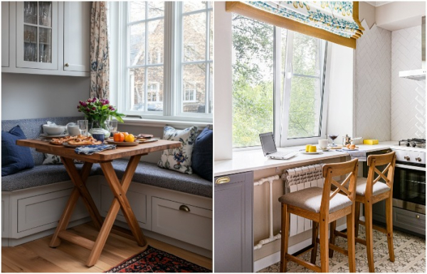 Превратите подоконник в барную стойку или место для сидения