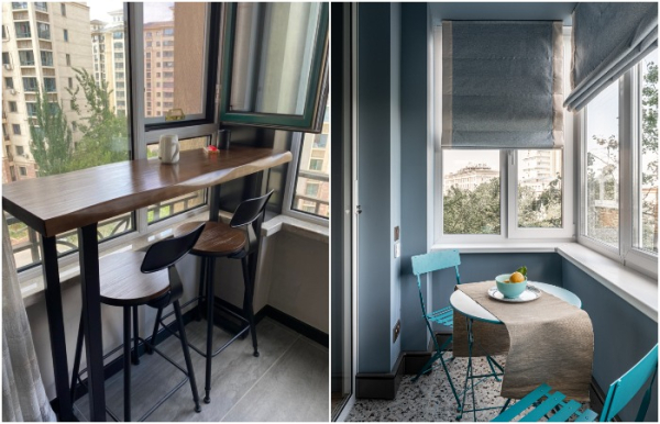 Установите барную стойку или обычный стол со стульями