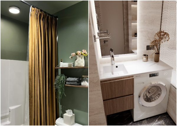 Замените душевую штору и обновите зону раковины