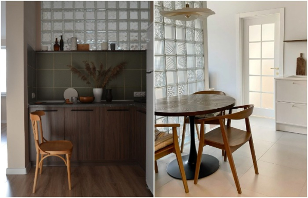 Стеклоблоки можно использовать по-разному