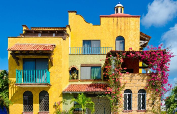 Солнечные дома Исамаля, Мексика.  Фото: thejigsawpuzzles.com.