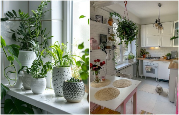 Квіти можна підвісити під стелю або поставити на підвіконня Цветы можно подвесить под потолок или поставить на подоконник