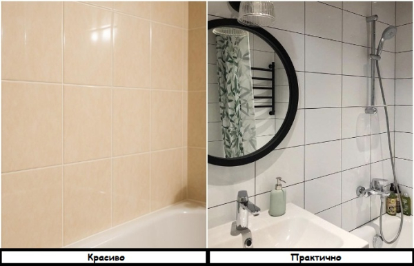 Вместо белой затирки на швах – черная