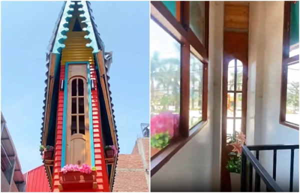 Самая узкая часть дома снаружи и внутри. /Фото: kz.kursiv.media, thesun.co.uk