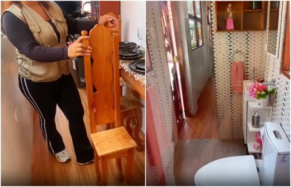 Дом оборудовали со всеми удобствами, но мебель пришлось сделать очень узкой. /Фото: youtube.com, thesun.co.uk