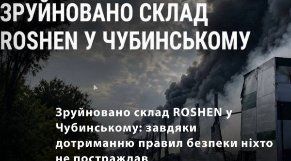 Російські удари знищили склади Roshen та Comfy