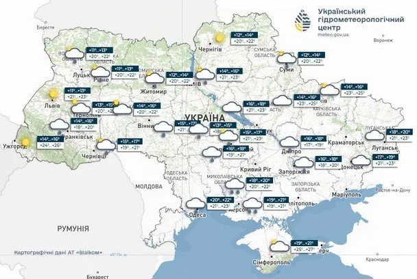 Погода в Україні 27 серпня / © Укргідрометцентр