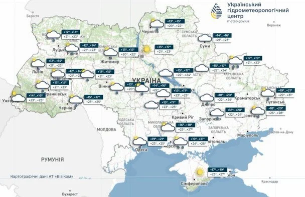 Погода 19 серпня / © Укргідрометцентр
