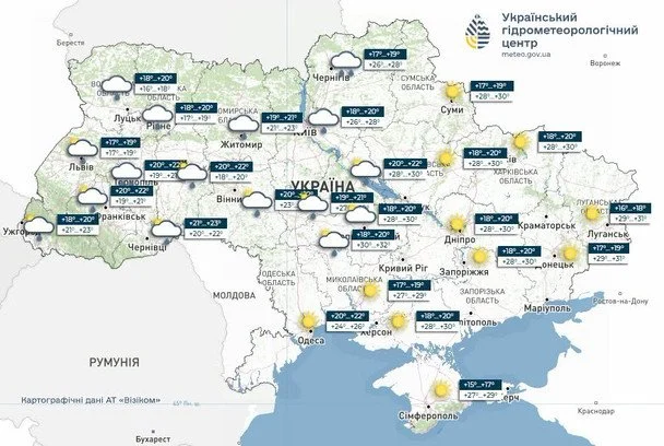 18 серпня: зливи та спека створять контрасти погоди по Україні 2 Погода в Україні 18 серпня