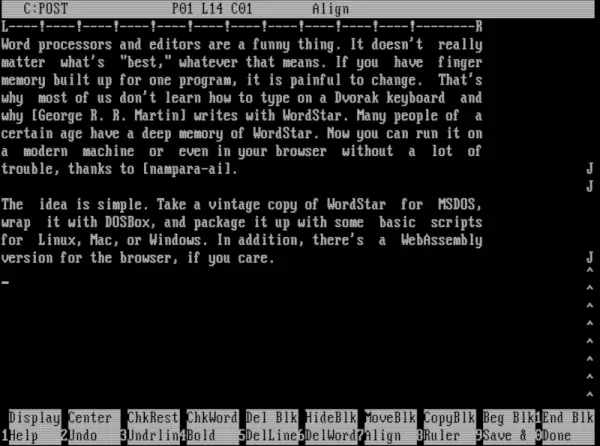 WordStar повертається: три життя культового текстового редактора